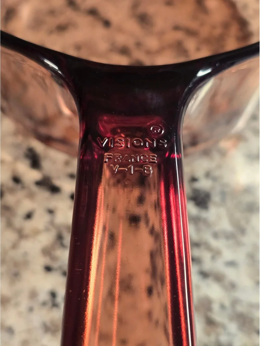 Visions ware V-1-8 France gvc glass 1 liter pot